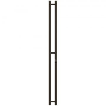 Полотенцесушитель электрический Двин (Dveen) X-2 neo 140x8 см, без полки, К диммер черный матовый