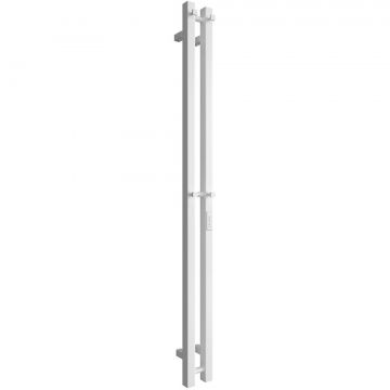 Полотенцесушитель электрический Двин (Dveen) X-2 plaza neo 120x8 см, без полки, К диммер, квадрат белый