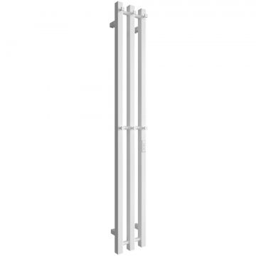 Полотенцесушитель электрический Двин (Dveen) X-3 plaza neo 120x12 см, без полки, К диммер, квадрат белый