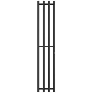 Полотенцесушитель электрический Двин (Dveen) X-4 neo 120x18 см, без полки, К диммер черный матовый