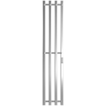 Полотенцесушитель электрический Двин (Dveen) X-4 plaza neo 180х18 см, без полки, К диммер, квадрат полированный хром