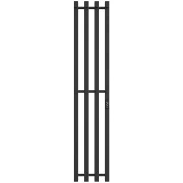 Полотенцесушитель электрический Двин (Dveen) X-4 plaza neo 180х18 см, без полки, К диммер, квадрат черный матовый