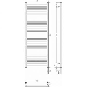 Полотенцесушитель электрический Сунержа (Sunerga) Модус 3.0 1200х400 мм, МЭМ правый RAL (РАЛ) 6018 Желто-зеленый 6018-5701-1240