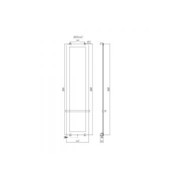 Полотенцесушитель электрический зеркальный Allen Brau Infinity 8.21006.GL, белый