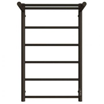 Полотенцесушитель электрический Stout (Стаут) Jazz Round Черный матовый 80х50 см с полкой (SHQ-J2RR-F08050)