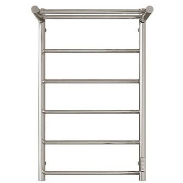 Полотенцесушитель электрический Stout (Стаут) Jazz Round Полированный 80х50 см с полкой (SHQ-J1RR-F08050)