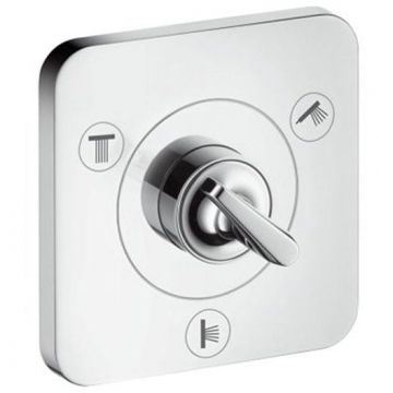 Запорный/переключающий вентиль Axor (Аксор) Citterio E Тriо/Quаttrо 12х12, скрытый монтаж, цвет: хром 36772000