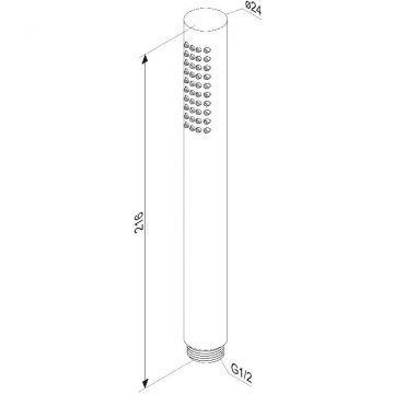 Ручной душ Damixa (Дамикса) Scandinavian Pure, 1 функция, черный, 936020300