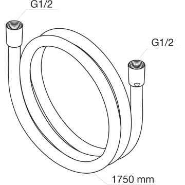 Душевой шланг Damixa (Дамикса) Shower program, 1750 мм, хром. 760400164