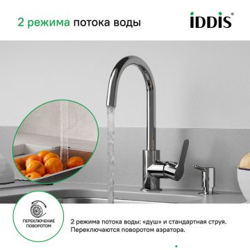 Аэратор для смесителя Iddis (Иддис), пластик, M22, корпусный, внутренняя резьба, двухрежимный, 996P22S2SMD