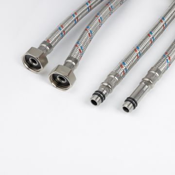 Гибкая подводка Iddis, F1/2xM10S, F1/2xM10L, SS304, латунь, 0,8 м, комплект 2 шт, 926CBS08ZP