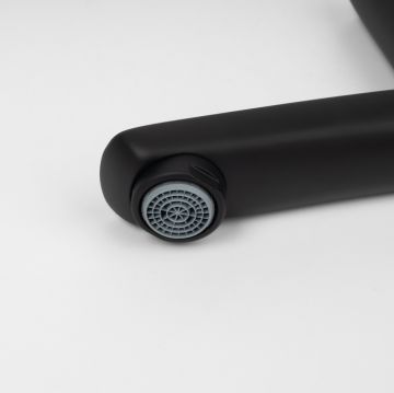 Излив для смесителя Iddis (Иддис), с верхним душем, латунь, 160 мм, поворотный, черный, 995VD16B6SM