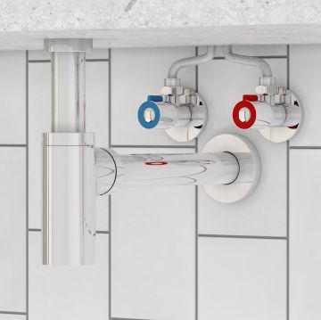 Кран угловой Iddis (Иддис), с отражателем, 1/2; 1/2, кран-букса, нержавеющая сталь, 2 шт, 910S0Z5C2CZ