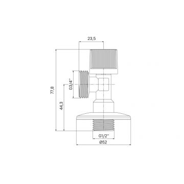 Кран угловой Iddis (Иддис), с отражателем, 1/2; 3/4, шаровой, латунь, 910B0P1B4CZ
