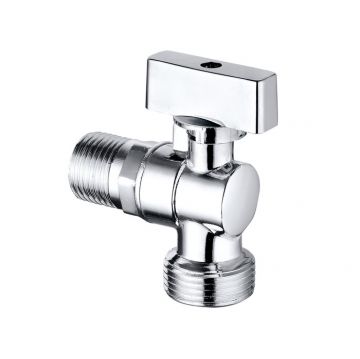 Кран угловой Iddis (Иддис), с отражателем, 1/2; 3/4, шаровой, латунь, 910B1P1B4CZ