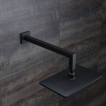 Кронштейн для верхнего душа в стену Iddis (Иддис) Optima Home, квадратный, черный матовый, OPH41BSi61