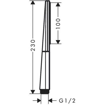 Ручной душ-палочка Hansgrohe (Хансгрое) Rainfinity, лейка 10 см., резьба G &frас12;, цвет: хром 26866000