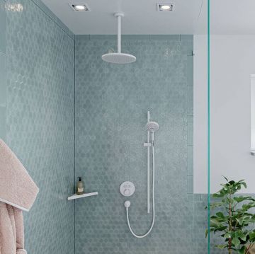 Верхний душ Hansgrohe (Хансгрое) Croma 280 28 см., потолочный/настенный, цвет: белый матовый 26220700