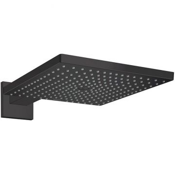Верхний душ Hansgrohe (Хансгрое) Raindance, 300х30 см, 1 jеt, с настенным держателем 390 мм, цвет: черный матовый 26238670