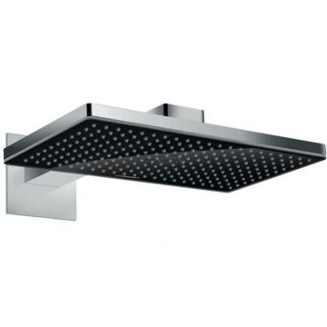 Верхний душ Hansgrohe Rainmaker Select 46х30 см, настенный, цвет: хром/черный 24003600