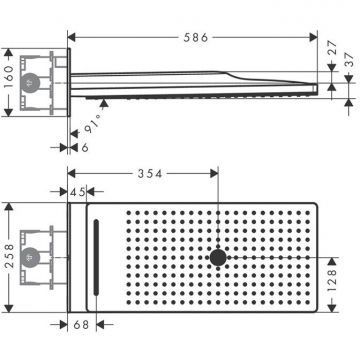 Верхний душ Hansgrohe (Хансгрое) Rainmaker Select 58,6х25.8 см., цвет: хром/черный 24001600