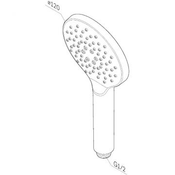 Ручной душ Am.Pm (Ам.Пм) Like 110 мм, 3 функции, хром, F0280000