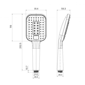 Лейка для душа, 3F, Milardo (Милардо) Ideal Spa глянцевый хром ILS3FCSM18