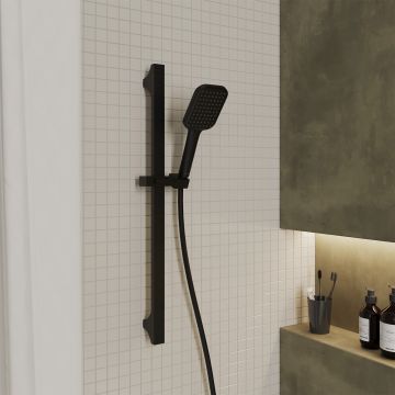 Лейка для душа, Milardo (Милардо) Ideal Spa 1F, черный матовый ILS1FBSM18