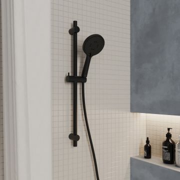 Лейка для душа, Milardo (Милардо) Ideal Spa 3F, черный матовый ILS3FBRM18