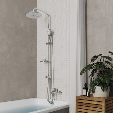 Душевой гарнитур с тропической лейкой Milardo Ideal Spa глянцевый хром ILSSB3FM76
