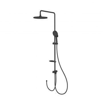 Душевой гарнитур с тропической лейкой Milardo (Милардо) Ideal Spa, черный матовый ILSBL3FM76