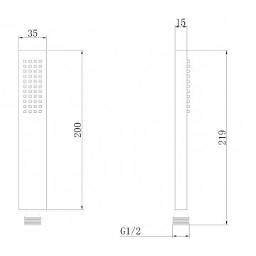 Душевая лейка Abber (Аббер) AF0050B латунь, черный матовый