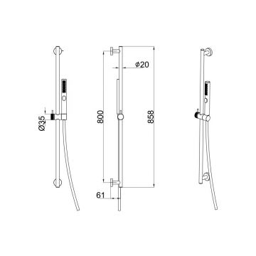 Душевой гарнитур Allen Brau (Аллен Брау) Priority 5.31010-GB, золото