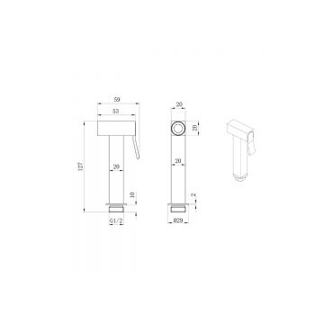 Гигиенический душ Allen Brau (Аллен Брау) Infinity 5. 21A05-00, хром