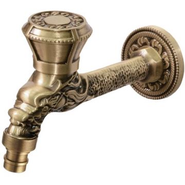 Сливной кран Bronze de Luxe (Бронз Де Люкс) длинный 21594/2 (насадка под шланг) бронза