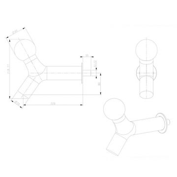 Лейка для душа Y-форма с лампой Bronze de Luxe (Бронз Де Люкс) Liberty, 501GM-L графит