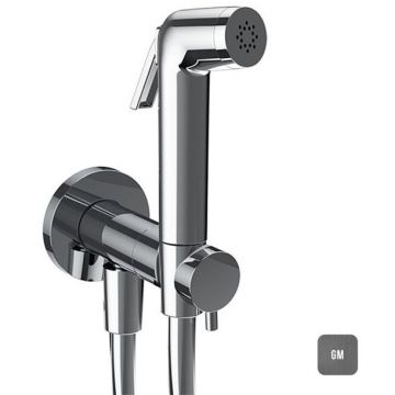 Гигиенический душ Almar (Алмар) с шлангом 120 см., вывод с держателем и прогрессивный картридж, цвет: оружейный металл брашированный РVD E136009.GM