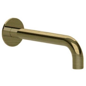 Излив Almar (Алмар) для ванны, 24 см., настенный, с круглым отражателем, цвет: латунь брашированная РVD E098007.HB