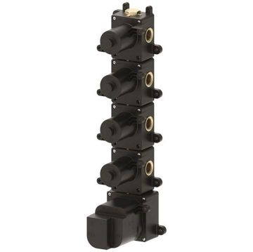 Встраиваемая часть термостатического смесителя Almar (Алмар) High Flow с переключателем на 4 потребителя , 4 вентиля E176004