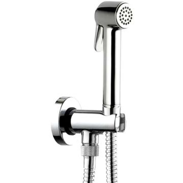 Гигиенический душ Bossini (Боссини) Paloma с держателем с подводом воды, шланг 125 см., цвет: хром C69038B.030
