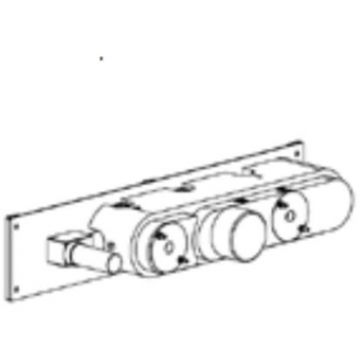 Встраиваемая часть термостатического смесителя Carimali (Каримали) на 3 выхода (для душа и излива) W6101