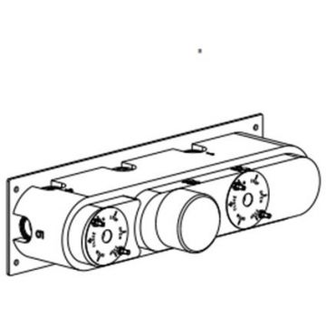 Встраиваемая часть термостатического смесителя Carimali (Каримали) на 5 выходов W5103