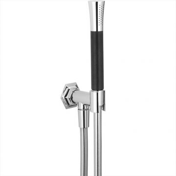 Душевой гарнитур Cisal (Кисал) Cherie: ручная лейка, шланг 150 см, вывод с держателем, цвет: хром CE00303021