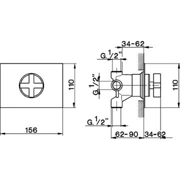 Переключатель Cisal (Кисал) Barcelona на 3 положения, цвет: хром BA00027021