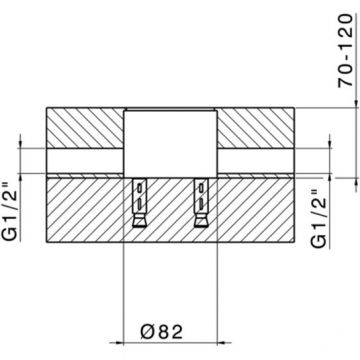 Скрытая часть для напольных смесителей Cisal (Кисал) Less New ZA00451004