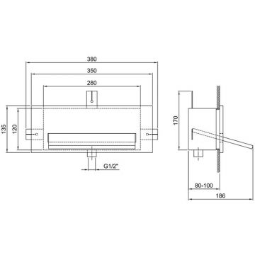 Скрытая часть для верхнего душа Fantini (Фантини) Ala 6701В 82 00 6701A