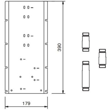 Установочная планка Fantini (Фантини) Icona Classic для простой установки термостатических смесителей 91 00 W042