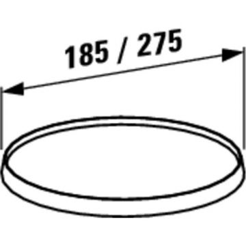 Съемный диск для смесителя Laufen (Лауфен) Kartell d=275 мм, цвет: янтарь 3.9833.5.081.001.1
