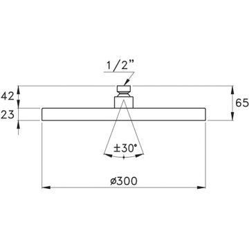 Верхний душ Stella (Стелла) Sirius 30 см, цвет: черный матовый UN 03006 NE00