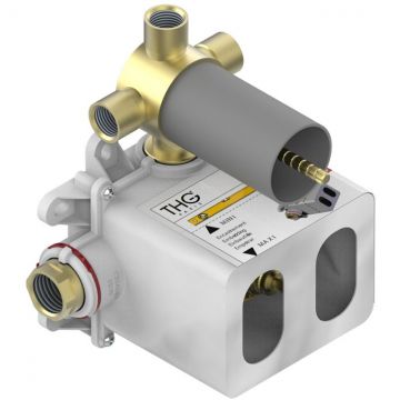 Термостат THG (ТХГ) General items G00 3/4″ - 60 л/мин с восковым картриджем и коробкой для встраивания, для трёх потребителей G00-A00-5600AE